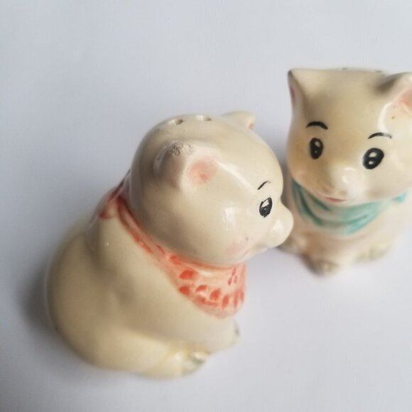 Mercuries Country Farm Tea Set Pig Salt & Pepper Shakers 1994 - Picture 12 of 13
